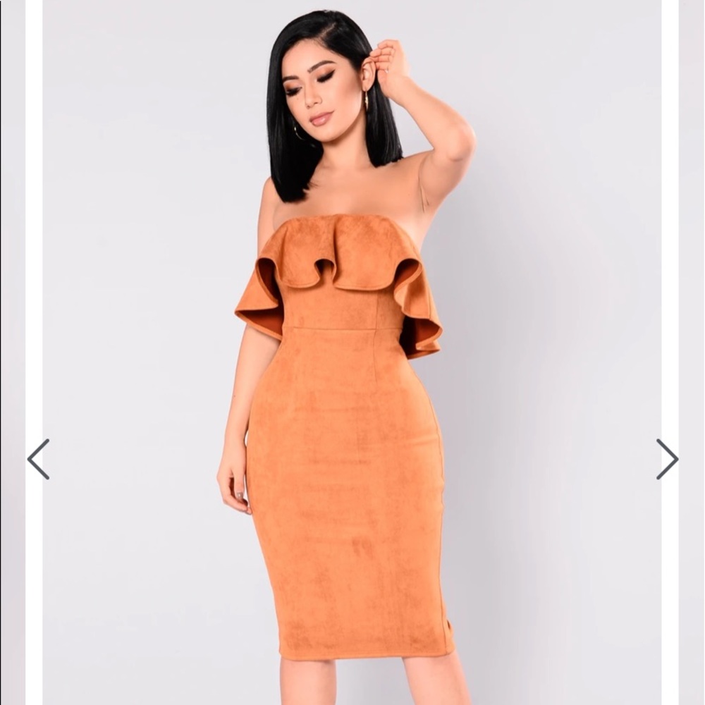 NWT Fashionnova Calling My Name Suede Dress
